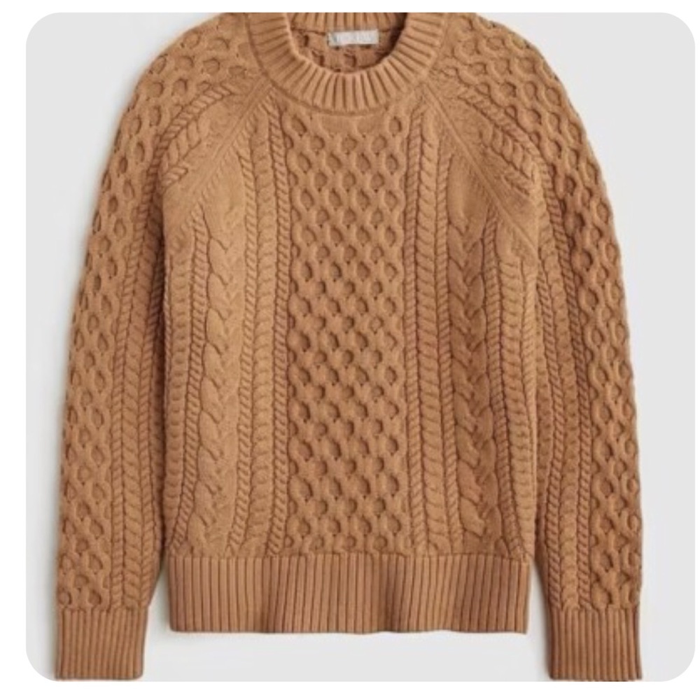 J. Crew Women's Cable Knit Sweater - Brown
